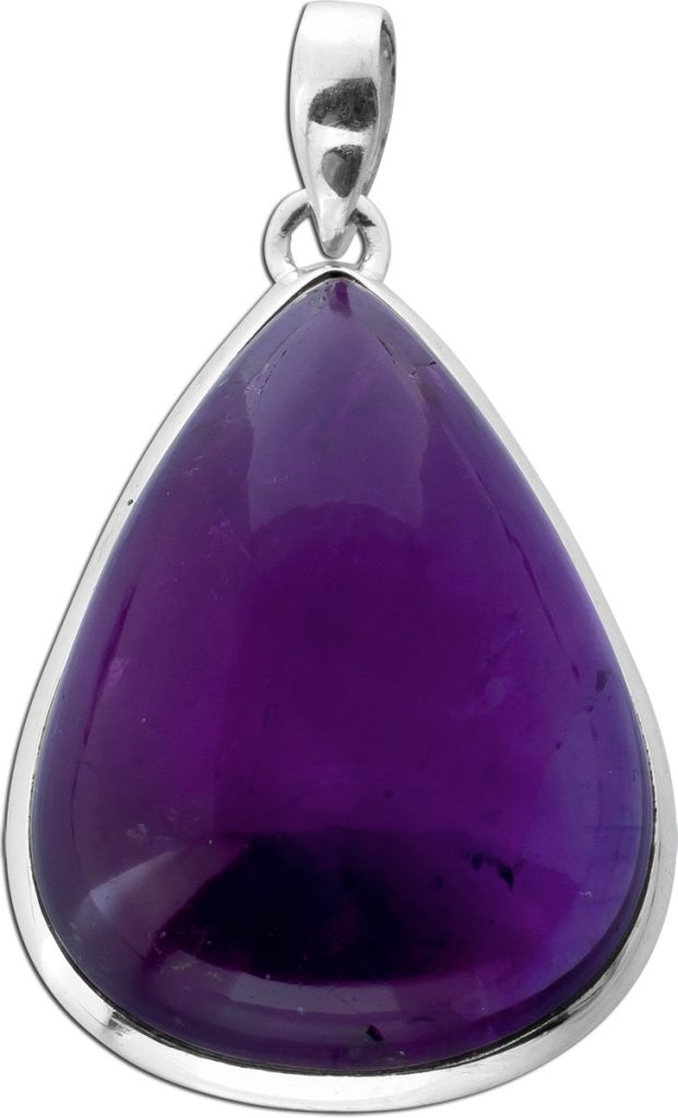 Amethyst Anhänger Silber 925 violetter Edelstein 35ct