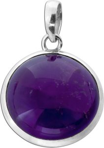Amethyst Anhänger Silber 925 violetter Edelstein 20ct