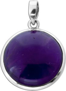 Amethyst Anhänger Silber 925 violetter Edelstein 20ct