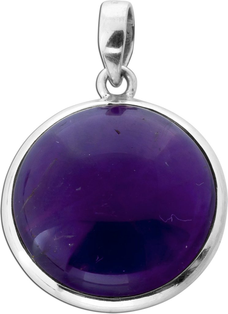 Amethyst Anhänger Silber 925 violetter Edelstein 20ct