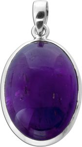 Amethyst Anhänger Silber 925 violetter Edelstein 25ct