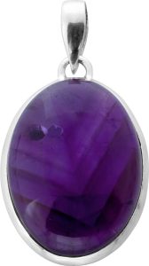 Amethyst Anhänger Silber 925 violetter Edelstein 25ct