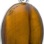 Tigerauge Anhänger Silber 925 gold brauner Edelstein 25ct
