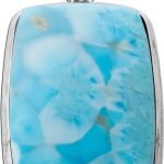 Larimar Anhänger Silber 925 himmelblauer Edelstein 40ct
