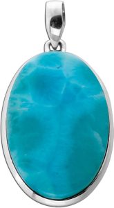Larimar Anhänger Silber 925 himmelblauer Edelstein 20ct