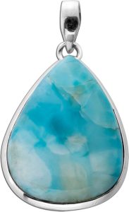 Larimar Anhänger Silber 925 himmelblauer Edelstein 20ct