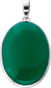 Aventurin Anhänger Silber 925 grüner Edelstein 30ct
