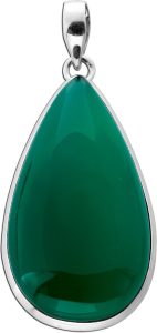 Aventurin Anhänger Silber 925 grüner Edelstein 30ct