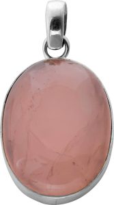 Rosenquarz Anhänger Silber 925 rosa Edelstein 30ct