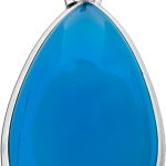 Chalzedon Anhänger Silber 925 himmelblauer Edelstein 30ct