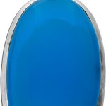 Chalzedon Anhänger Silber 925 himmelblauer Edelstein 45ct
