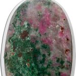 Cobalt Calcit Anhänger Silber 925 grün rosa Edelstein 30ct
