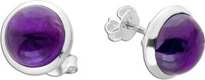 Amethyst Ohrstecker Silber 925 lila Natur Edelsteine 7.5ct