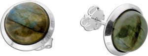 Labradorit Ohrstecker Silber 925 braune Natur Edelsteine 7.5ct