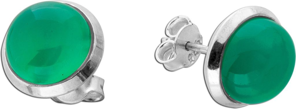 Aventurin Ohrstecker Silber 925 Natur Edelsteine 7.5ct