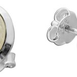 Regenbogen Mondstein Ohrstecker Silber 925 Natur Edelsteine