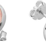 Rosenquarz Ohrstecker Silber 925 rosa Natur Edelsteine 7.5ct