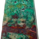 Chrysocoll Anhänger grün beige rostbrauner Edelstein 203.95ct