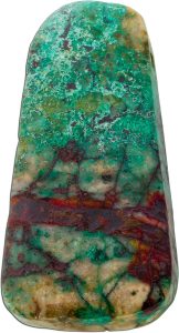 Chrysocoll Anhänger grün beige rostbrauner Edelstein 203.95ct