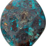 Chrysocoll Anhänger türkis rostbraun beige Edelstein 118.3ct