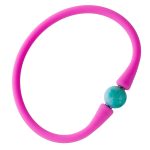 Larimar Armband Silikon himmelblauer Natur Edelstein