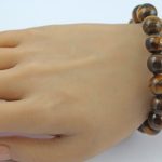 Tigerauge Armband gold braune Natur Edelsteine flexibel