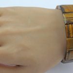 Tigerauge Armband gold braune Natur Edelsteine flexibel