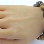 Tigerauge Armband braun weinrote Natur Edelsteine flexibel